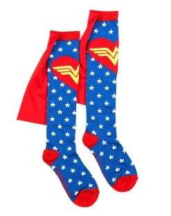 Spirit Halloween Caped Stars Wonder Woman Socks - DC Comics