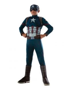 Spirit Halloween Kids Captain America Costume Deluxe - Captain America 3: Civil War