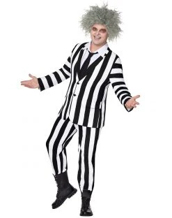Spirit Halloween Adult Beetlejuice Striped Plus Size Suit