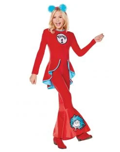 Spirit Halloween Kids Thing 1 and Thing 2 Bell Bottom Costume - Dr. Seuss