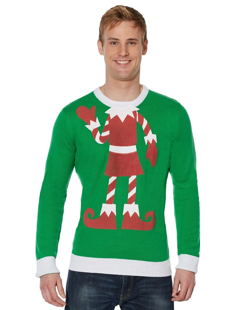 Spirit Halloween Adult Elf Ugly Christmas Sweater 3 Spirit Halloween Adult Elf Ugly Christmas Sweater