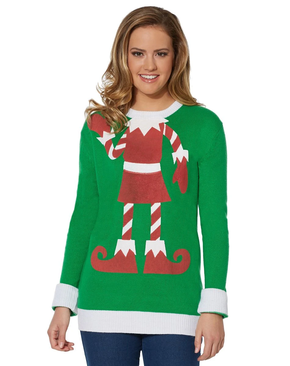 Spirit Halloween Adult Elf Ugly Christmas Sweater 4 Spirit Halloween Adult Elf Ugly Christmas Sweater - Image 2